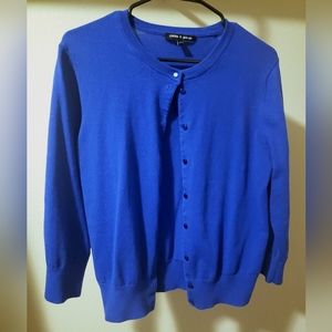 Cable and Gauge Royal Blue Cardigan, Women's L